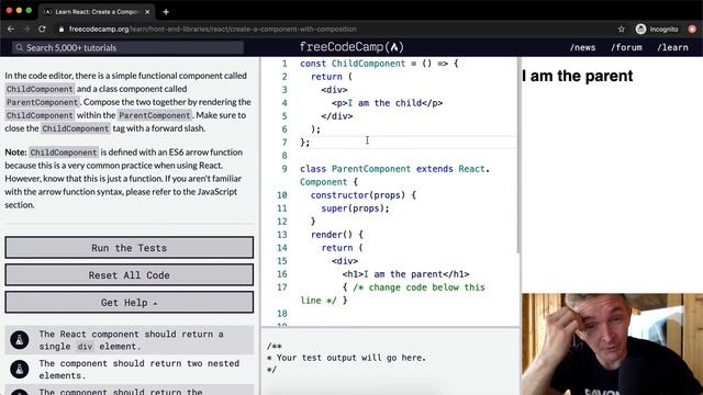Create a Component with Composition - React - Free Code Camp смотреть онлайн