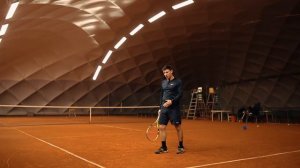 Косой кросс слева в теннисе #обучение #тренер