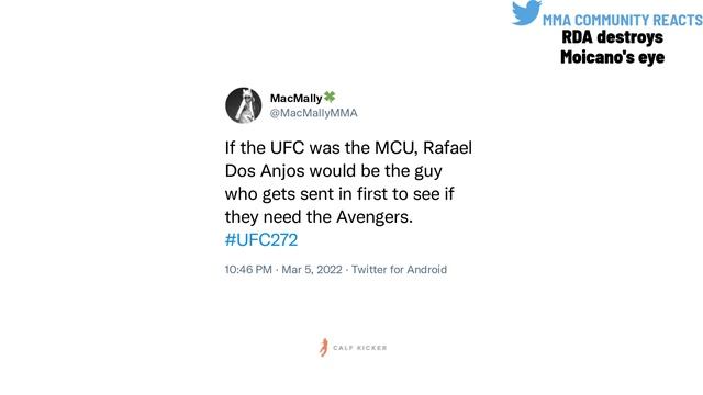 UFC Fighters and MMA Community react to Rafael Dos Anjos destroying Renato Moicano's eye смотреть онлайн