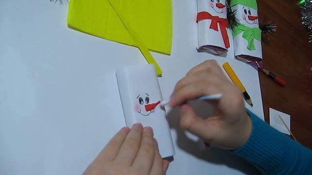 Новогодние подарки Новогодняя поделка Игрушки Снеговик Конфетка Поделки своими руками смотреть онлайн