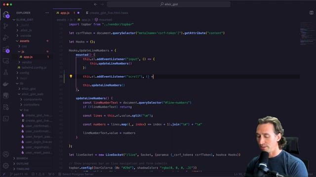 Building a GitHub Gist Clone with Phoenix LiveView - Part 11: Sync Scrolling Between Textareas