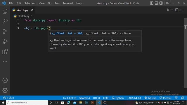 Draw GOJO  Sketch in Python | Just 3 lines of Python Code | Turtle graphics.