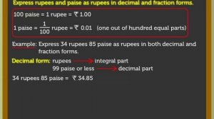 Express Rupees and Paise as Decimals and Fractions | Mathematics Grade 5 | Periwinkle