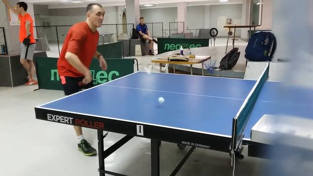 table tennis in NSU Удар слева длинными  шипами -1