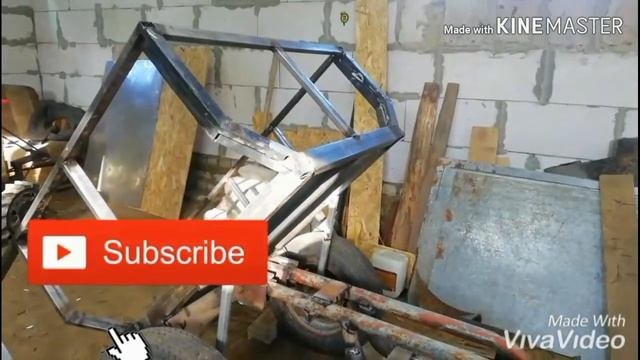 Самодельный (самосвальный)прицеп для тяжелого(любого типа) мотоблока Мотор Сич, часть2я!