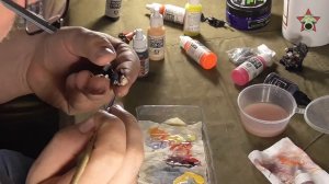 Роспись миниатюры акрилом. Часть II. Репортаж с мастер-класса Вадима Костылева, очень плохо видно.