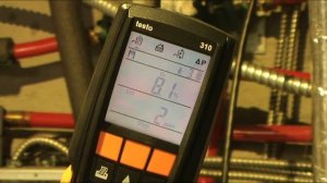 Testo 310 on Riello Mectron 5M combustion