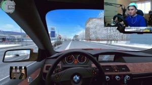 ЕДУ СМОТРЕТЬ BMW E60 ДЛЯ ПОКУПКИ!! - РЕАЛЬНАЯ ЖИЗНЬ в CITY CAR DRIVING с РУЛЕМ!