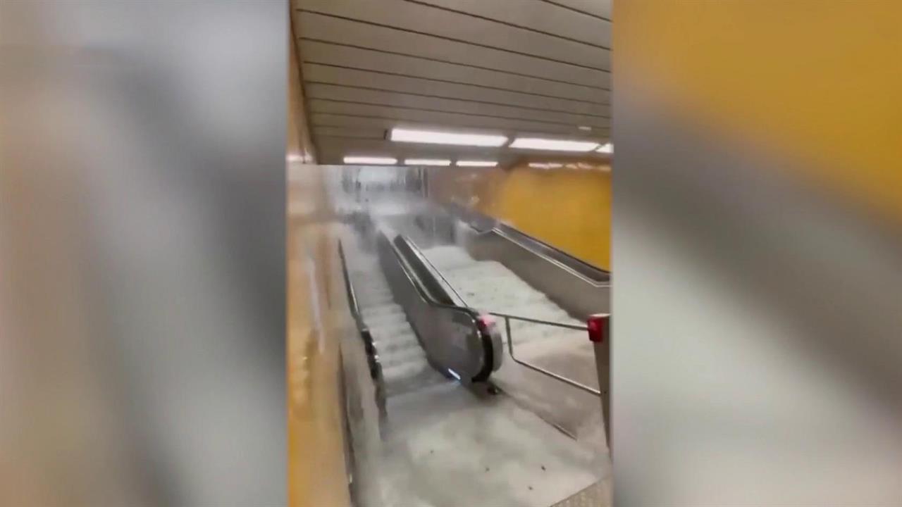 Крупнейший аэропорт Германии не смог работать из-за наводнения после проливных дождей