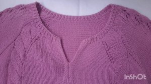 Платье спицами, реглан сверху, отзыв на пряжу gazzal беби котон, платье-свитер, узор спицами