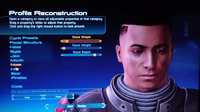 Mass Effect 1 Legendary male Shepard face tutorial смотреть онлайн