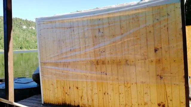 Плавучая баня с домом на Юмагузинском водохранилище