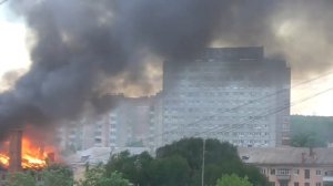 Пожар в городе Орле, на улице Герцена, город Орёл 12.50.2018