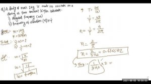 Numerical on Angular Frequency