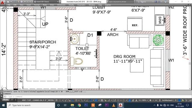 28X30 House Plan | 28X30 GHAR KA NAKSHA | 3BHK House Plan | 840 Sqft House Design смотреть онлайн