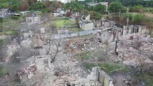 Освобожденный г. Приволье недалеко от Лисичанска