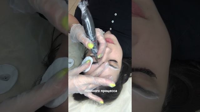 Напыление бровей, процесс смотреть онлайн