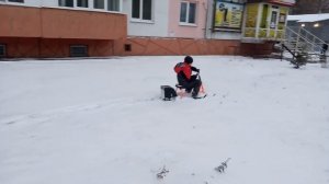 Снегокат с мотором от гироскутера 2