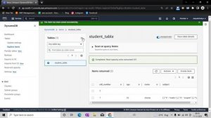 how to create table in dynamo db with multiple columns in aws