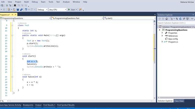 Scope, Static Fields, and Program Flow Programming Questions смотреть онлайн