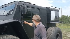 Обзор вездеход Соломономобиль R5 на шинах Трэкол 1300х600.