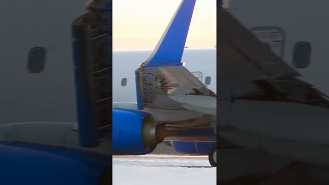 Красиво контрастирует со снегом ливрея самолета Boeing 737-800NG Белавиа