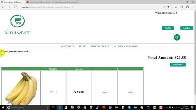 JSP Ecommerce web application for online grocery store...
