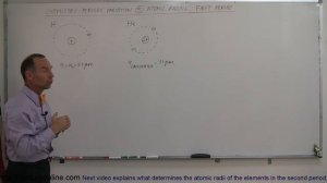 Chemistry - Periodic Variations (5 of 23) Atomic Radius: What Determines the Radius? 1st Period