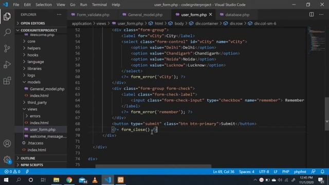 Form Validation in CodeIgniter || Server Side Validation