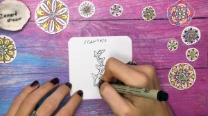 Уроки зентангла. Тангл Icanthis