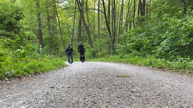 Riding together with Sylvia (KS-18L) on my Kingsong 16X in the woods near Vienna, Austria ?? смотреть онлайн
