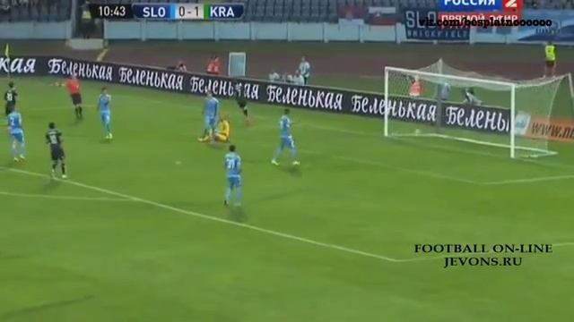 Слован - Краснодар 3:3 гол Мамаева смотреть онлайн