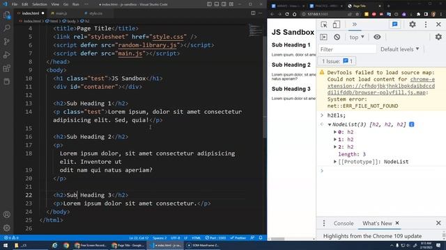 04 Create Arrays querySelectorAll смотреть онлайн