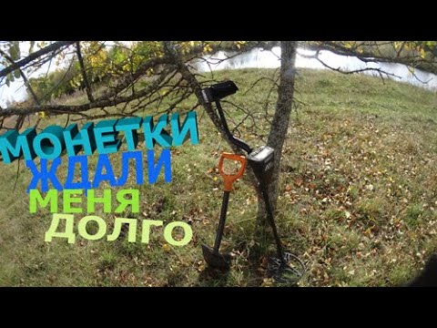 Поиск сокровищ на берегу пруда металлоискателем. Кучка советских монет!!)