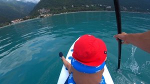 Плаваем на сапе с детьми в Черном море