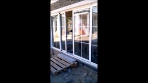 Раздвижной алюминиевый портал. Подъемно сдвижная конструкция