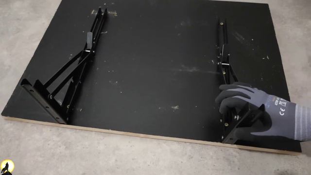 Wall-mounted folding table. Настенный складной стол. смотреть онлайн