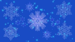 Голубой фон со снежинками