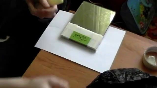 матирование зеркала пастой дома