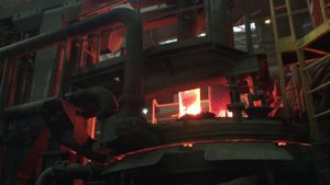 Работа электродуговой печи. Electric arc Furnace
