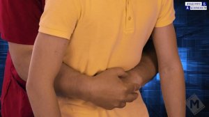 Освобождение дыхательных путей. Проведение приема Геймлиха №1 подростку, находящемуся в сознании