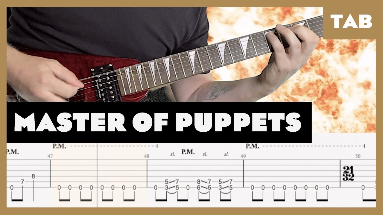 Metallica - Master of Puppets - Guitar Tab | Lesson | Cover | Tutorial | Stranger Things