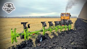 Дымит, буксует, но тянет! Старый трактор К-700А и новый оборотный плуг СИРИУС ПОМ-6+1 Волгаагромаш!