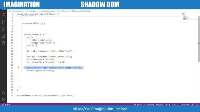 Learn How to create your own HTML elements using Shadow DOM and JavaScript