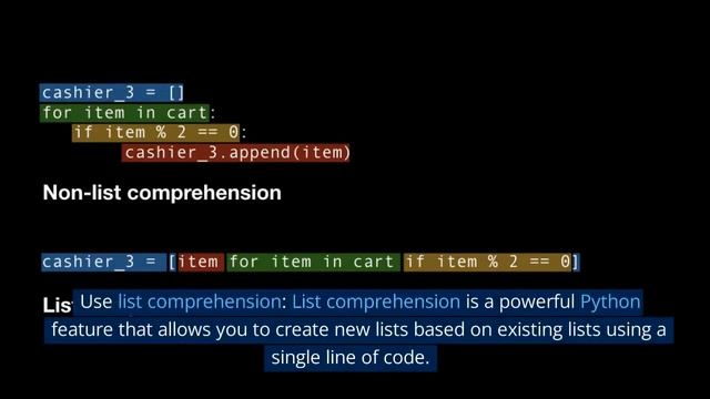 How to write EFFICIENT PYTHON CODE