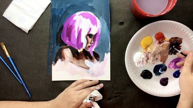 ПОРТРЕТ ДЕВУШКИ • Как нарисовать лицо • Как рисовать человека • Рисование для начинающих • Живопись