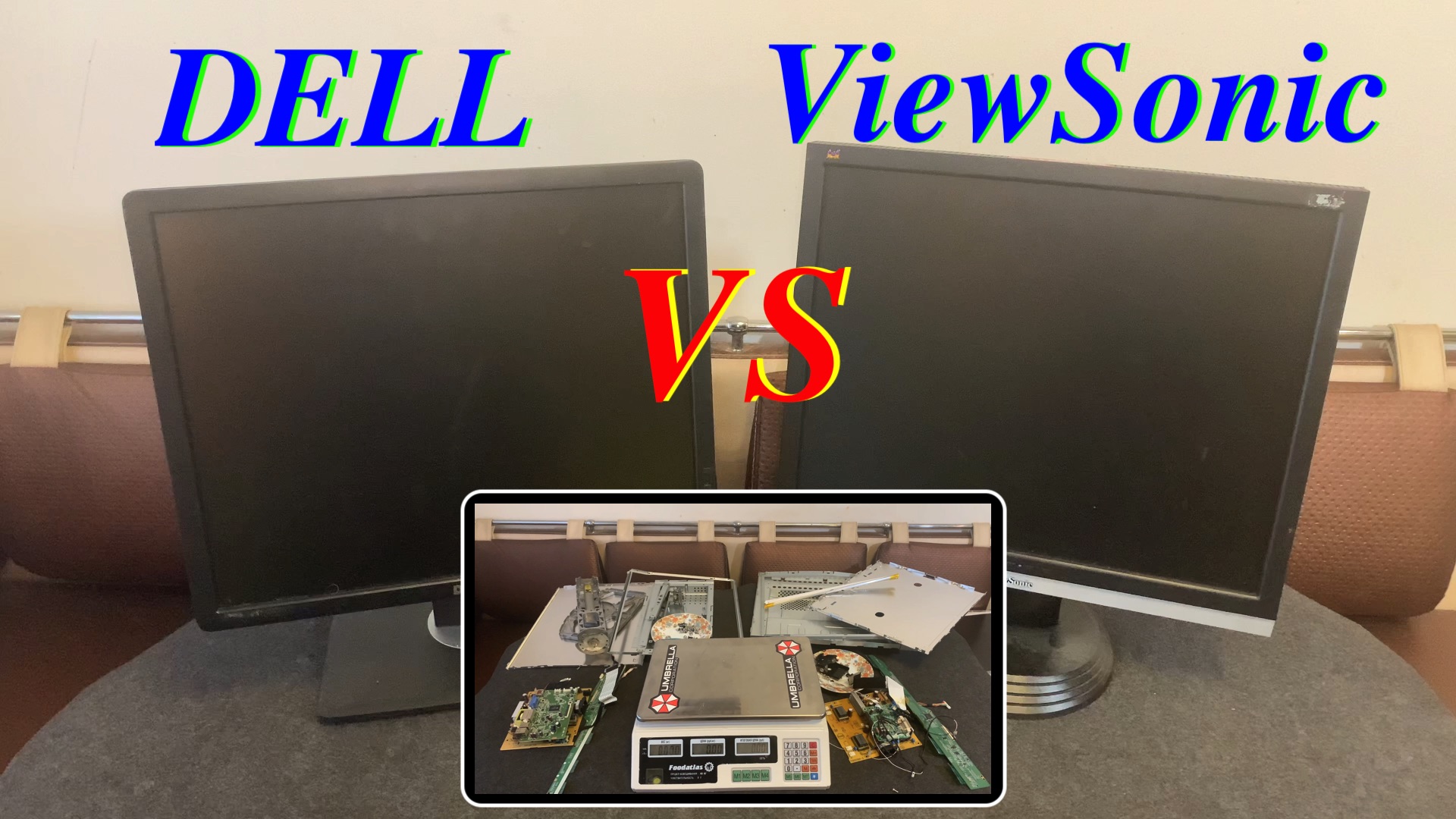 Разбор двух ЖК мониторов Dell и ViewSonic: кто богаче на металлы и радиодетали