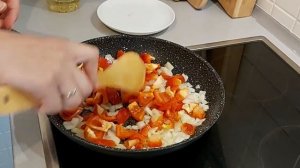 РАТАТУЙ овощное рагу на сковороде. Постная кухня.