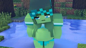 Minecraft: Muscular & fat Alex Life | love Zomma ZomBo | Muscular girl | Minecraft Animation