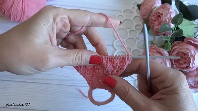 Самая удобная ПОВЯЗКА - КОСЫНКА спицами с резинкой? Подробный мастер - класс смотреть онлайн